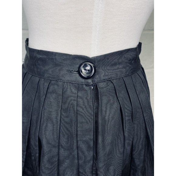Vintage 50s Full Circle‎ Skirt Black Moire Toni Owen Sportswear Small Pockets - Picture 8 of 16